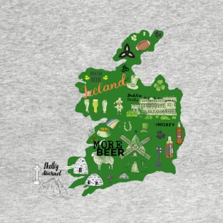 St Patrick Day Irish Map More Beer T-shirt T-Shirt